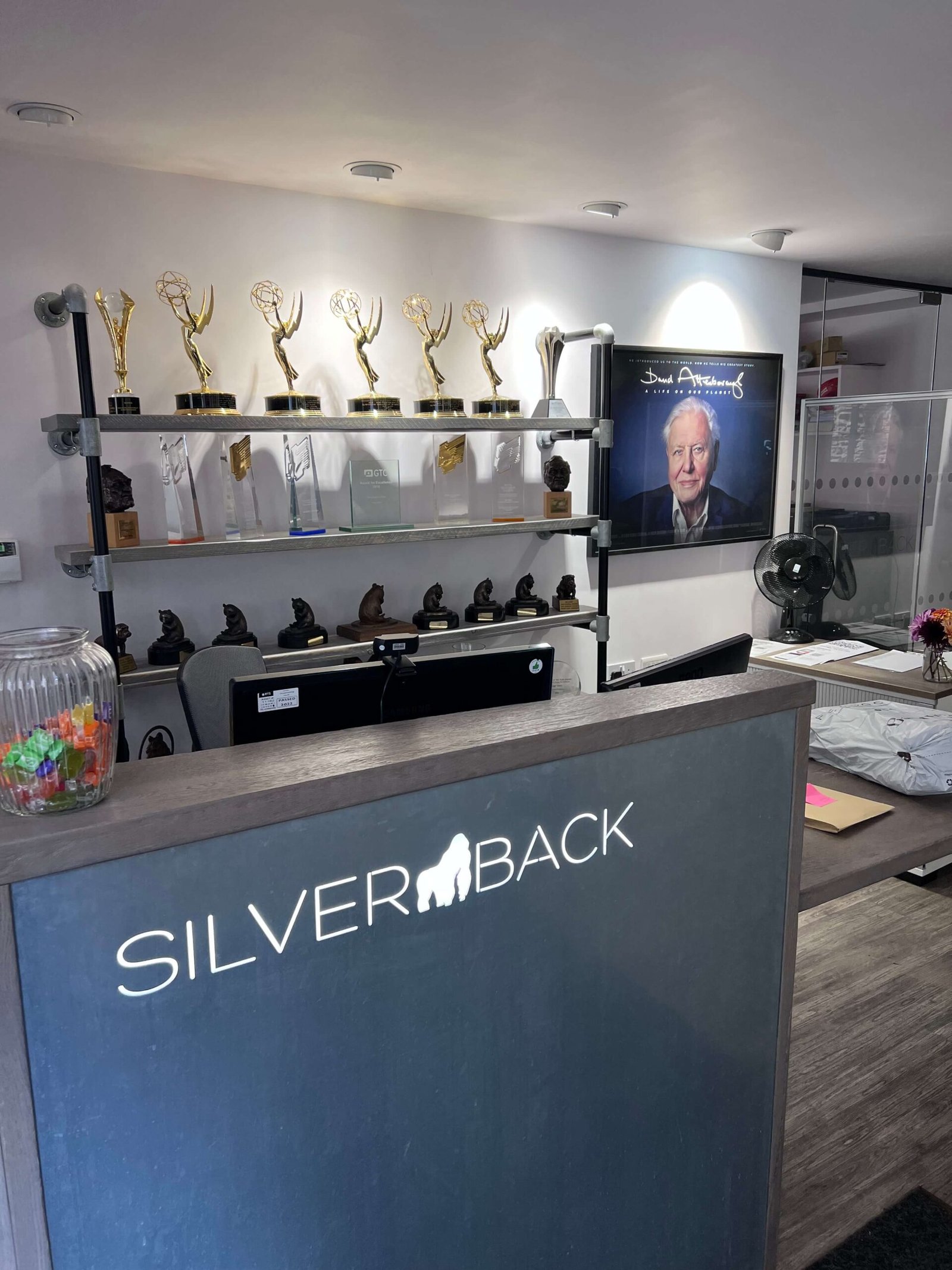 dark-grey-reception-trophy-wall
